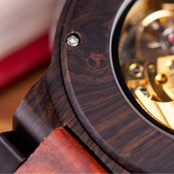 - 🌱MEN’S MECHANICAL 2 TONE💯100% WOOD WATCH *NEW*